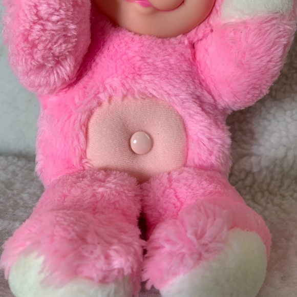 Magic Nursery Kitty pink plush doll 1990 vintage 12" purple bows Mattel - Picture 5 of 12